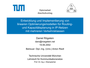 Optimierungsmodelle für Traffic Engineering in multi