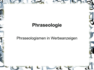 Phraseologie Powerpoint
