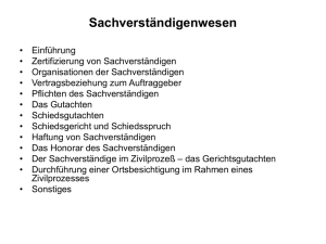 Der Sachverst&auml;ndige im Zivilproze&szlig;