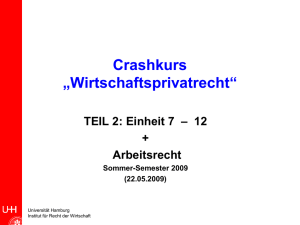 Crashkurs „Wirtschaftsprivatrecht“ (Einheit