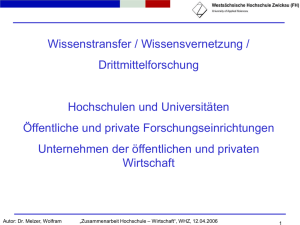 PowerPoint-Präsentation - Westsächsische Hochschule Zwickau