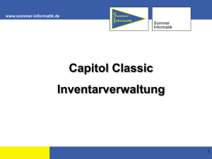 Capitol Classic Inventarverwaltung www
