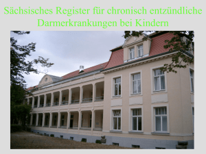 Epidemiologie bei Kindern mit chronisch entz&uuml;ndlichen