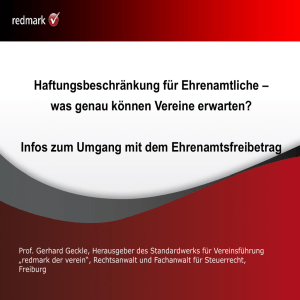 Infos zum Umgang mit dem Ehrenamtsfreibetrag - Online