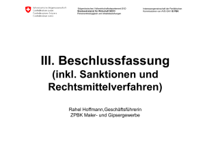 III. Beschlussfassung