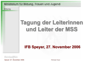 Rechtliche Strukturen der MSS