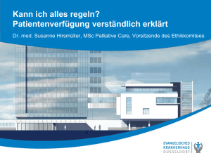 Die Vorsorgevollmacht - Evangelisches Krankenhaus Düsseldorf