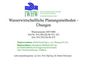 Wasserwirtschaftliche Planungsmethoden - IWHW