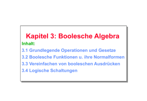 Kapitel 3: Boolesche Algebra