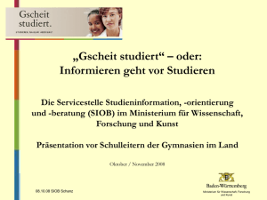 PowerPoint-Präsentation - Studieren und Studium Baden