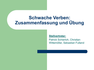 Schwache Verben: Zusammenfassung und Übung