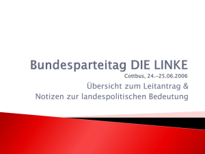 Bundesparteitag DIE LINKE Cottbus, 24.-25.06.2006