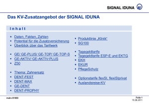 KV-Zusatz Angebotspalette - Maklerportal der SIGNAL IDUNA
