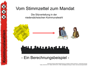 Vom Stimmzettel zum Mandat – Präsentation