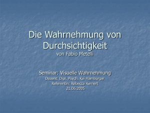 Wahrnehmung von Durchsichtigkeit