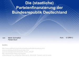 Finanzen der Parteien - Goethe