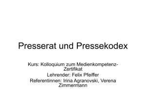 Presserat und Pressekodex