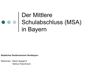 Der Mittlere Schulabschluss in Bayern