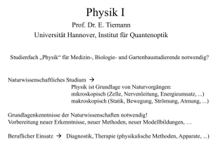 Physik I - Ubicampus