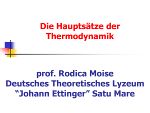 Die Hauptsätze der Thermodynamik - ltg