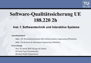 Kein Folientitel - Quality Software Engineering (QSE)