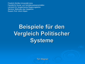 Beispiele für den Vergleich Politischer Systeme - Friedrich