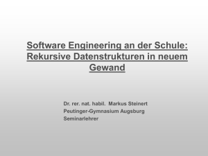 Spezifische Keynote: Software Engineering an der Schule