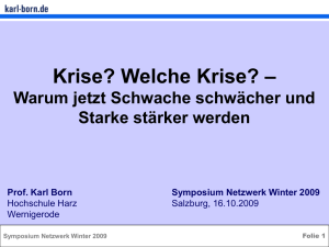 Welche Krise? (2009, Vortrag Prof. Karl Born, PPT