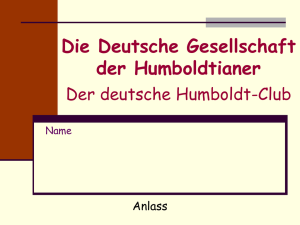 Deutsche Gesellschaft der Humboldtianer eV