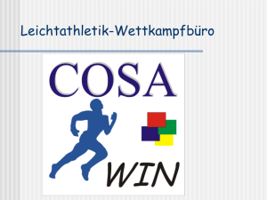 Organisation des Wettkampfbüros (ppt - Dieter - bei COSA
