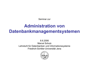 Administration von Datenbankmanagementsystemen