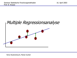 Multiple Regressionsanalyse