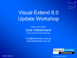 Update-Workshop Slideshow VISUAL EXTEND 8.0 - dFPUG