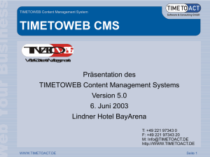 1. TIMETOWEB Trends