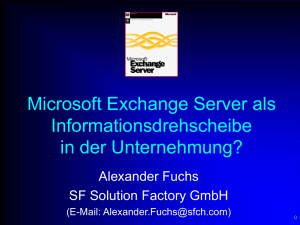 MS Exchange Server als Informationsdrehscheibe