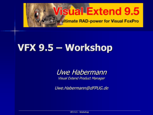 VFX 9.5 - Workshop - dFPUG