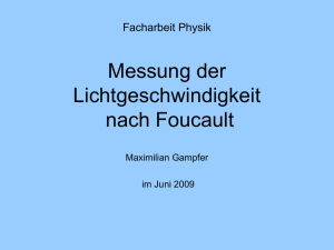 Drehspiegelversuch nach Foucault - Leibniz