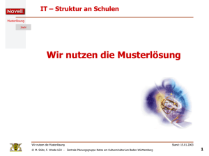 Wir nutzen die Musterlösung