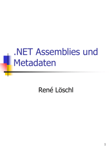 .NET Assemblies und Metadaten