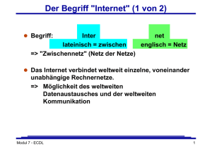 ECDL Modul 7 - Internet