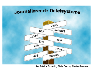 12. Info – Journalierende Dateisysteme 4. Implementierungen 15