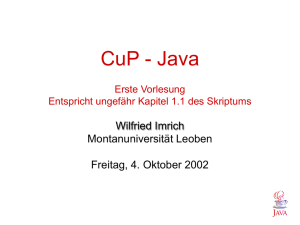 CuP WS 2000/2001 - Montanuniversität Leoben