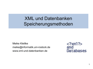 Speicherung von XML-Dokumenten