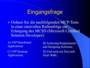 Übungsfragen für MCP-Tests für Visual FoxPro - dFPUG