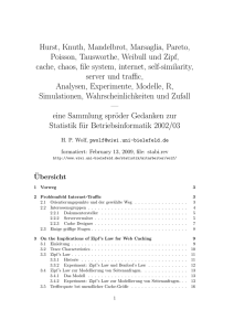 Hurst, Knuth, Mandelbrot, Marsaglia, Pareto, Poisson, Tausworthe