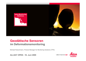 Geodätische Sensoren im Deformationsmonitoring