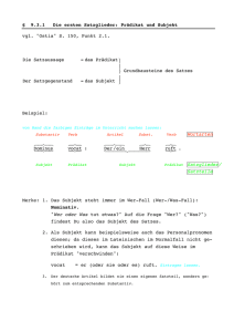 § 9.3.1 Die ersten Satzglieder: Prädikat und Subjekt vgl. "Ostia" S