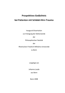 Prospektives Gedächtnis bei Patienten mit Schädel-Hirn