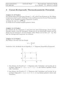 3 Carnot-Kreisprozeß, Thermodynamische Potentiale