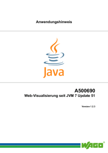 Anwendungshinweis A500690 Web-Visualisierung seit JVM 7